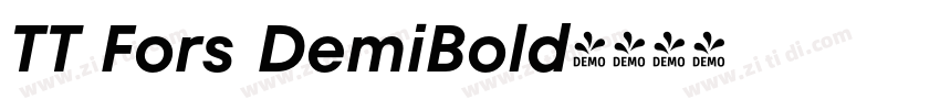 TT Fors DemiBold字体转换